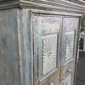 k82 7053 indian furniture sunburst teak door cabinet left