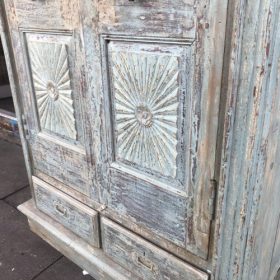k82 7053 indian furniture sunburst teak door cabinet lower