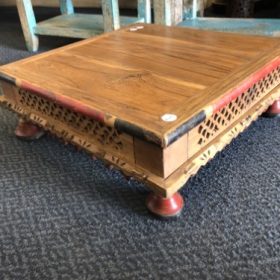 k82 7070c a indian furniture carved low bajot tables spindles