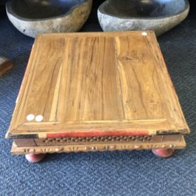 k82 7070c a indian furniture carved low bajot tables natural