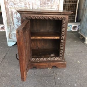 k82 7072 indian furniture small teak door cabinet open