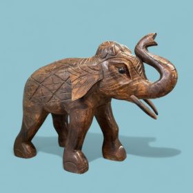k82 7075 indian accessory gift stunning wooden elephant left