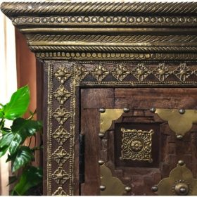 k82 7090 indian furniture embossed metal cabinet corner
