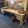 k82 7095 indian furniture carved fronted bench main