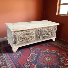 k82 7112 indian furniture unusual panelled trunk main