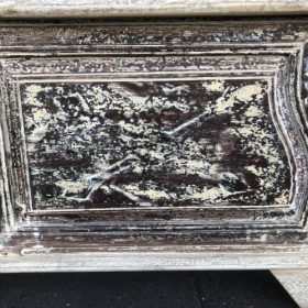 k82 7112 indian furniture unusual panelled trunk close