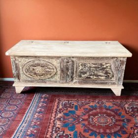 k82 7112 indian furniture unusual panelled trunk front