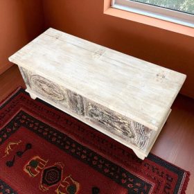 k82 7112 indian furniture unusual panelled trunk top