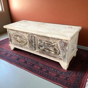 k82 7112 indian furniture unusual panelled trunk right