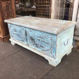 k82 7115 indian furniture blue storage trunk main