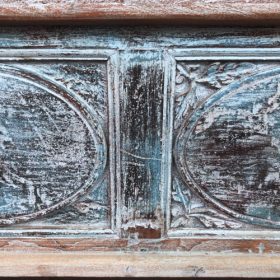k82 7115 indian furniture blue storage trunk details