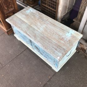 k82 7115 indian furniture blue storage trunk top