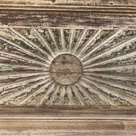 k82 7116 indian furniture sunburst front trunk carvings