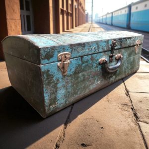 k82 7161 a indian furniture vintage 'steamer' trunks main