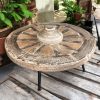 k82 7165 indian furniture vintage cart wheel table main