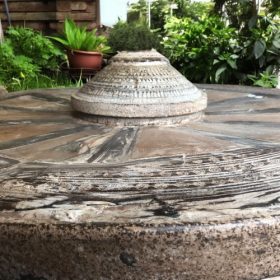 k82 7165 indian furniture vintage cart wheel table hub
