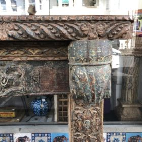 k82 7405 indian furniture console table with shelf corbel