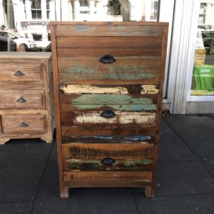k82 7421 indian furniture reclaimed slim chest front