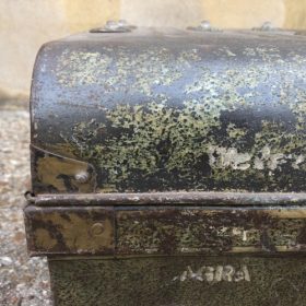 k82 7161 c indian furniture vintage 'steamer' trunks close