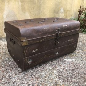 k82 7161 e indian furniture vintage 'steamer' trunks left