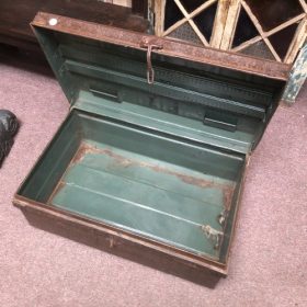 k82 7161 f indian furniture vintage 'steamer' trunks open