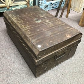 k82 7161 f indian furniture vintage 'steamer' trunks back