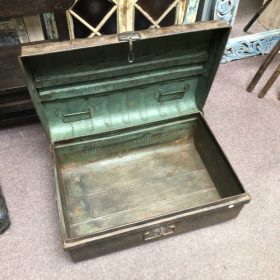 k82 7161 g indian furniture vintage 'steamer' trunks open