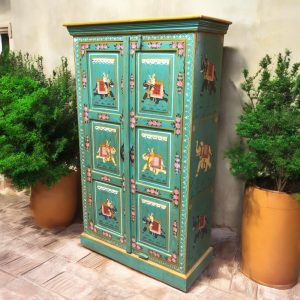 k82 7216 indian furniture stunning painted cabinet main
