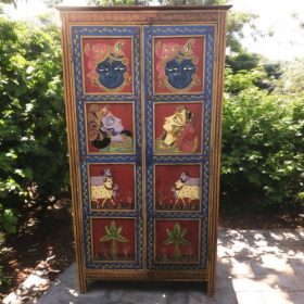 k82 7223 indian furniture hand painted cabinet front