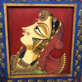 k82 7223 indian furniture hand painted cabinet traditional lady