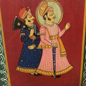 k82 7229 indian furniture red hand painted sideboard artwork