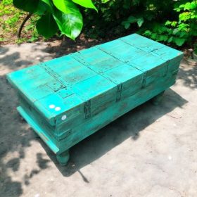 k82 7236 indian furniture low green trunk back