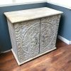 k82 7248 indian furniture hand carved low cabinet main