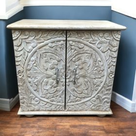 k82 7248 indian furniture hand carved low cabinet front