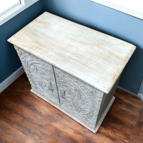 k82 7248 indian furniture hand carved low cabinet top
