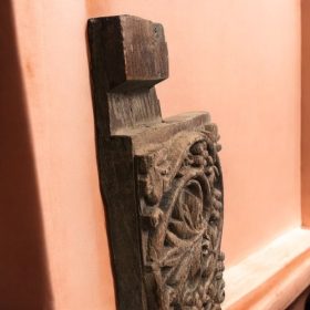 k82 7259 b indian furniture vintage carved panels top close
