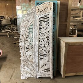 k83 7160 indian furniture whitewash carved screen factory