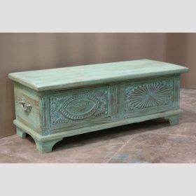 k83 8120 indian furniture unique green trunk factory