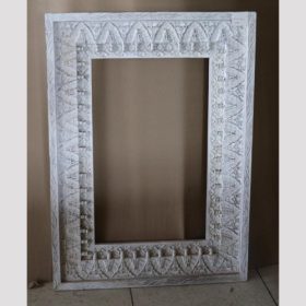 k83 8675 indian furniture white spindle mirror factory