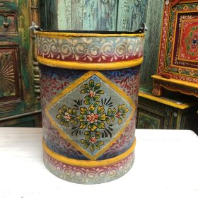 kh28 130 indian accessory gift hand painted bins blue main