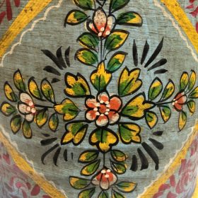 kh28 130 indian accessory gift hand painted bins blue front