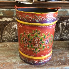 kh28 130 indian accessory gift hand painted bins orange main