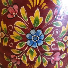 kh28 130 indian accessory gift hand painted bins red artwork