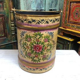 kh28 130 indian accessory gift hand painted bins yellow main