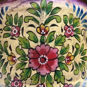 kh28 130 indian accessory gift hand painted bins yellow artwork