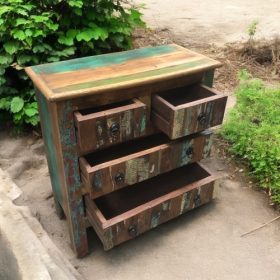 kh28 136 a indian furniture petite shallow drawers open