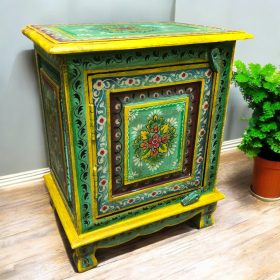 kh28 140 green left indian furniture painted bedside tables main