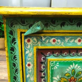 kh28 140 green right indian furniture painted bedside tables corner