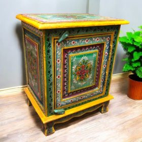 kh28 140 green right indian furniture painted bedside tables nightstand
