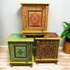 kh28 140 indian furniture painted bedside tables main
